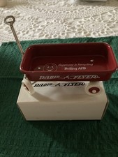 Vintage RADIO FLYER Mini Miniature Doll House RED Metal Toy Wagon 4" x 2"