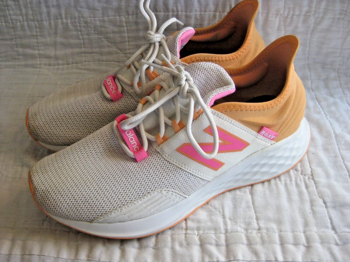 New Balance Fresh Foam Roav Men\'s Size 6 White Orange Pink Running Shoes GEROVNV New Balance Fresh Foam Roav | SHOE SHOW MEGA main image 4