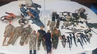 GI Joe Lot 12" Hasbro 8 Action Figures Over 40 Accessories Military Vintage