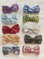 Lots 10 Classic Solid Satin Mens Adjustable Tuxedo Bowtie Wedding Party Bow Tie