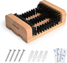 Wooden Boot Brush Scraper Outdoor - Boot Scrubber - Boot Scrapers with Brushes O