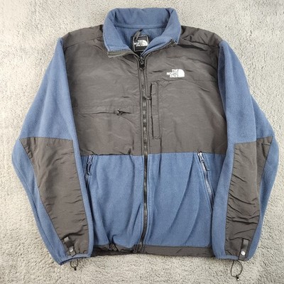 North Face Denali Retro Fleece Jacket Full Zip Navy Blue Black Polartec Mens XL