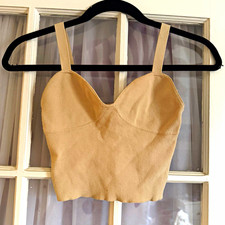 Wilfred Women  s Regular XS Beige Solid Bustier Corset Top