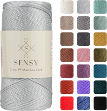 Sensy Premium 2Mm 251 Yards Polyester Rope 100 Polypropylene Cord Macrame Cord