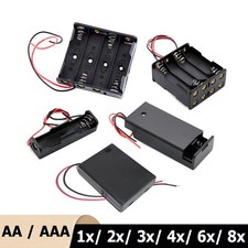 AA / AAA Battery Holder 1x 2x 3x 4x 6x 8x Position Connector Cell Box with Wire