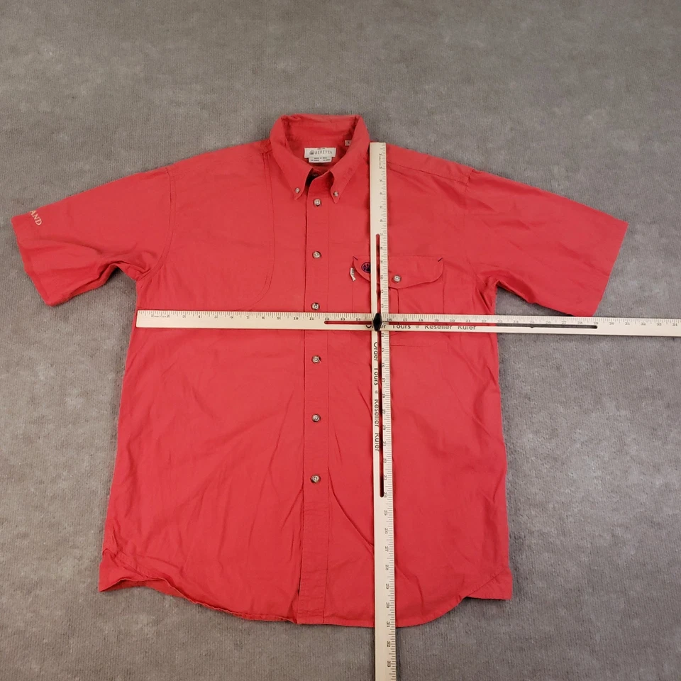 Beretta Shirt Mens Large Red Short Sleeve Button Up Shooting Primland Outdoor - Image 2 of 4