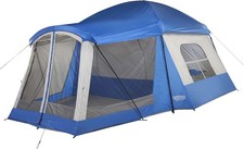 Klondike 8 Person Water Resistant Tent with Convertible Screen 8 Person, Blue
