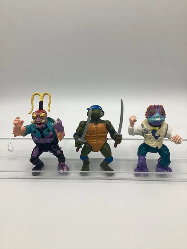 Vtg 1980's Teenage Mutant Ninja Turtles Figure Scumbag Leonardo Baxter Stockman