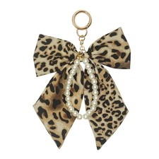 Chain Bag Charm, Purse Charms for Handbags, Cute Leopard Leopard Bow Pearl