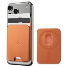 For iPhone Spigen MagSafe Card Holder Valentinus MagFit 3 Cards Orange