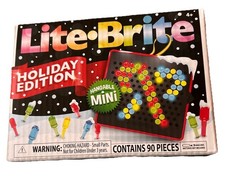Brand New Lite Brite Hangable Mini Holiday Edition 90 Pieces Christmas Ornament