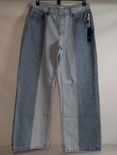 WEST OF MELROSE Mid Rise Baggy Women's Jeans Two Tone Colors 29x29 100 Cotton