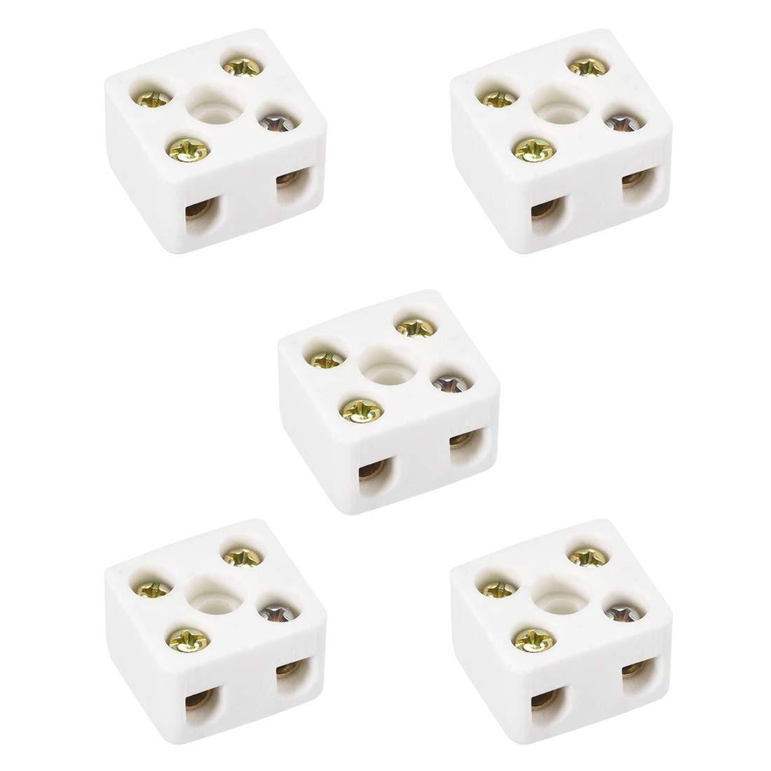 2 Way Ceramics Terminal Blocks, 10A High Temp Porcelain Ceramic Wire Connectors