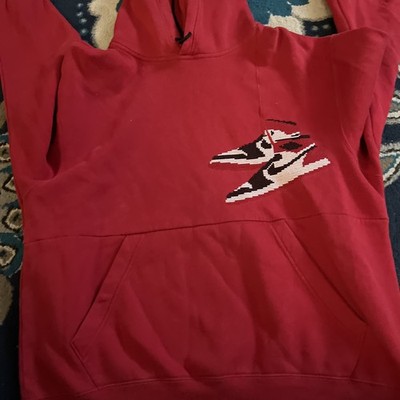Air Jordan Holiday Men s Sz M Red Hoodie 