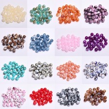 50Pcs Natural Gemstone Round Charm Spacer Loose Beads 8mm For Jewelry Making