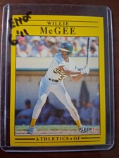 1991 Fleer - Willie McGee #16 ERROR CARD WRONG HEIGHT