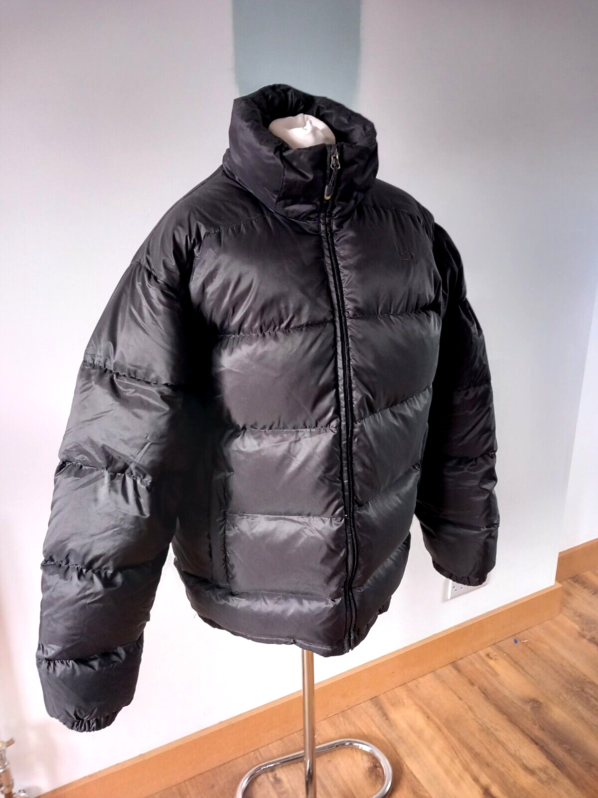 FIVE SEASONS Black Padded Down Puffer Jacket for Skiing Large Size Warm Winter Coat