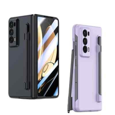Matte Case For Honor Magic V2 VS2 Hard PC S Pen Holder Cover Glass Protector