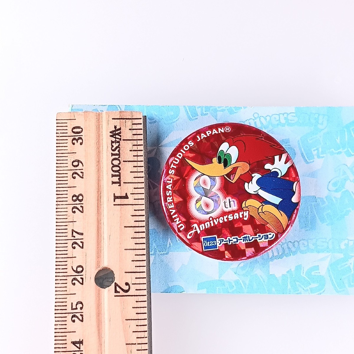 Woody Woodpecker USJ 8th Anniversary Can Badge Japanese From Japan 