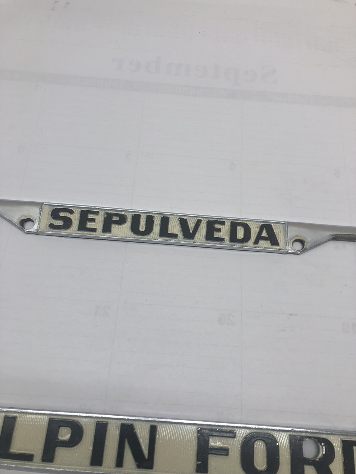 Galpin Ford Sepulveda Metal License Plate Holder eBay