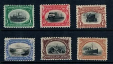 1901 Pan-American bi-color 1c to 10c Sc 294 to 299 MH full set CV $383 (FH