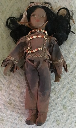 Junea Native American Indian porcelain doll (Unique 1-5000) With Certificate