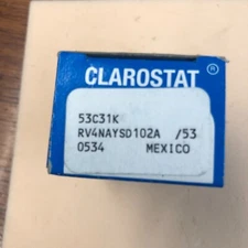 Clarostat 53C3-1K 2W Linear Potentiometer 1K Ohms, RV4NAYSD102A, NOS