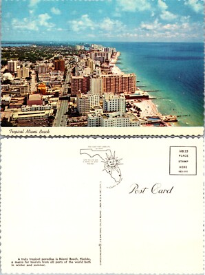 Continental Miami Beach Coastline Florida Postcard