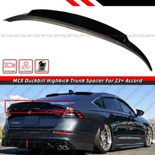 FOR 2023-2025 HONDA ACCORD GLOSSY BLACK MCX STYLE JDM DUCKBILL TRUNK SPOILER LIP