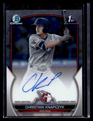 2023 Bowman Draft #CDA-CKN Christian Knapczyk Chrome Prospect Autographs