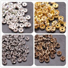 100Pcs Czech Crystal WAVY Rhinestones Bronze Rondelle Spacer Beads 6MM 8MM 10MM