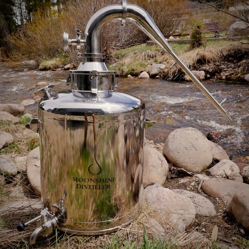 26 Gallon (100L) Stainless Steel 3β³ Pot Still - Moonshine Home Distillery
