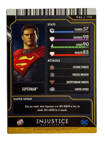 Carta arcade DC Injustice Series 2 ""Superman"" LAMINA #046/110 - Foto 2 di 2
