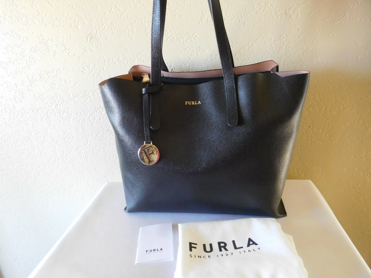 New FURLA Sally M Saffiano Leather Tote Bag, Purse with RFID