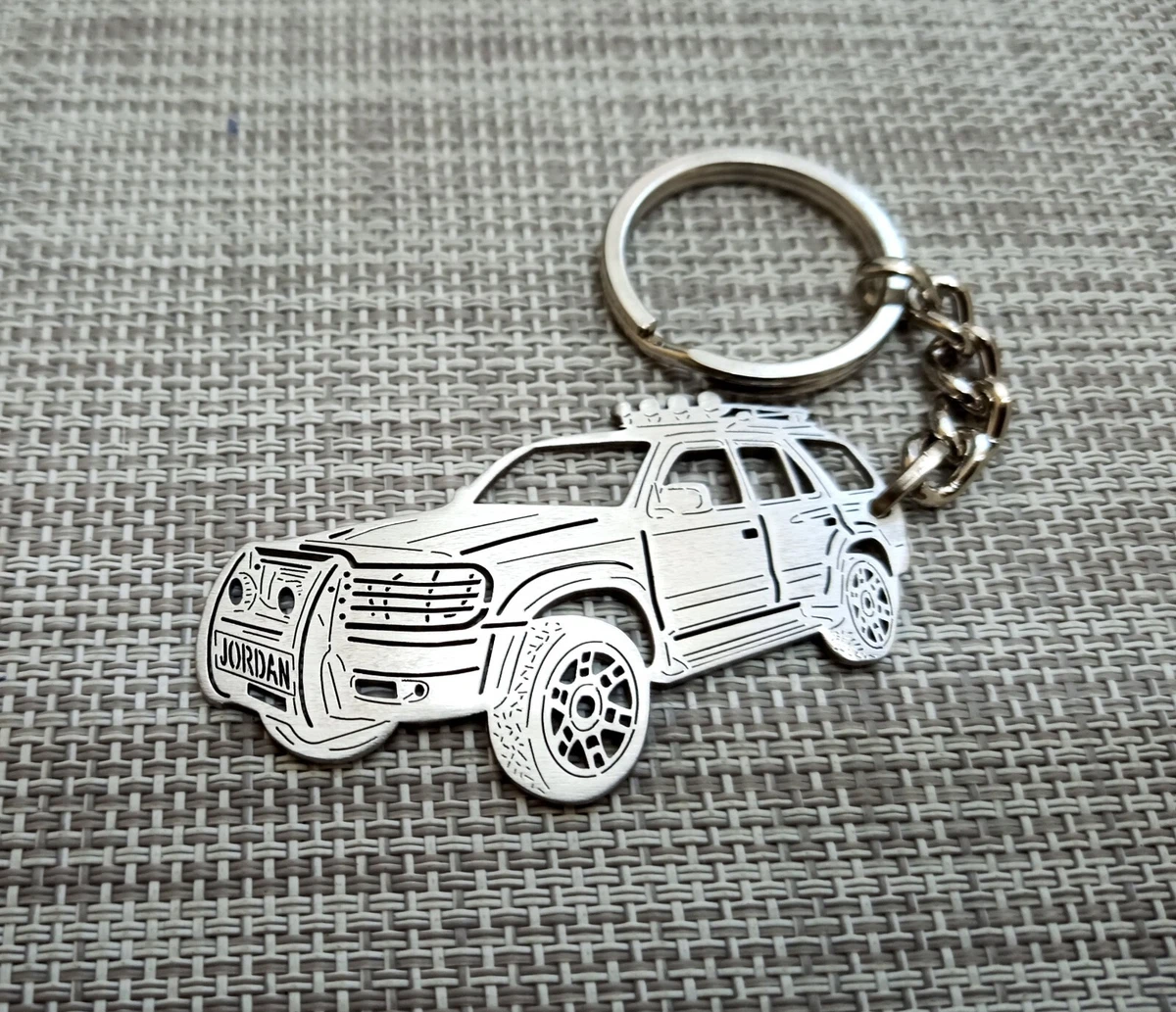 Toyota 4Runner custom keychain birthday gift stainless steel drive safe