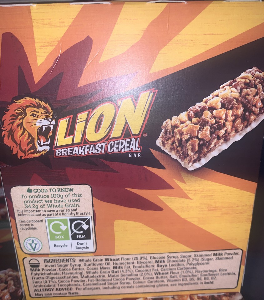 Lion Cereal Bars x24 Lion Bar Breakfast Cereal Bars 4 Boxes eBay