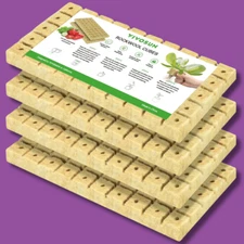 1" Rockwool Cubes,4 Sheets of 200 Plugs,for Rooting, Cuttings, Plants