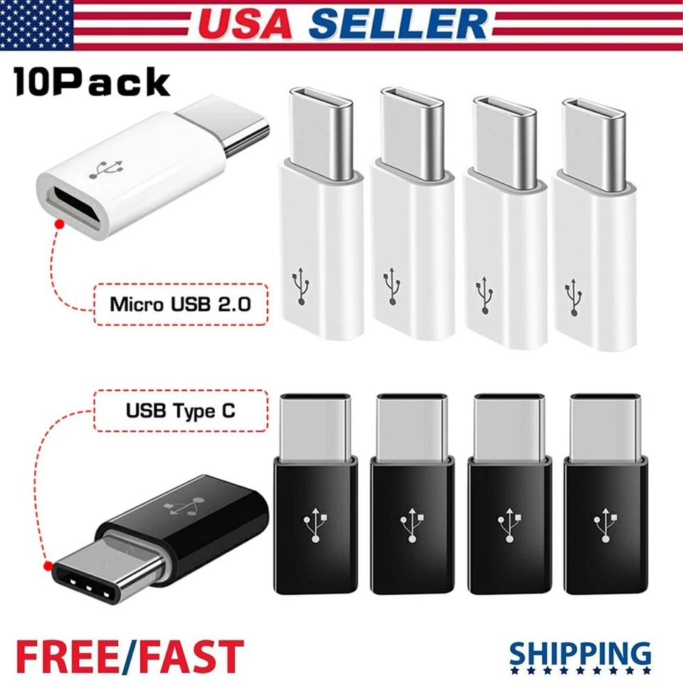 1-20x Micro USB to USB 3.1 Type-C Data Adapter Converter For Samsung LG Google - Image 4 of 4