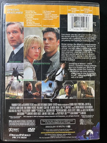 * Paycheck - Special Collector's Edition - Ben Affleck - Very Good DVD - Imagen 2 de 2