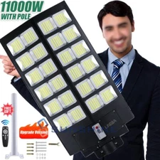 99999900LM LED Brillo Lleno Focos Lampara Sensor De Movimient Solar De Calle Luz