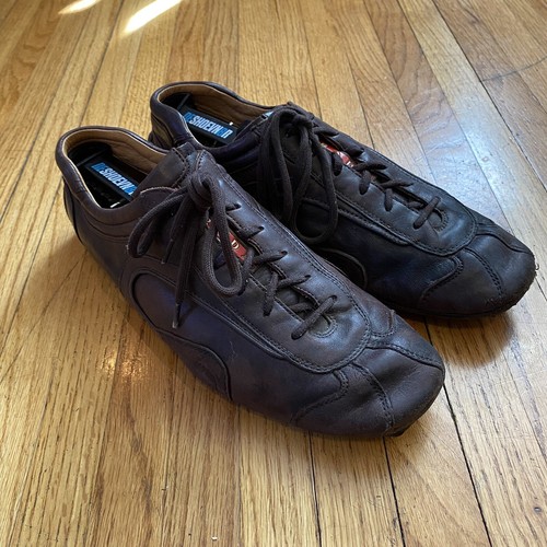 4E1165 Prada Brown Leather Drivers 