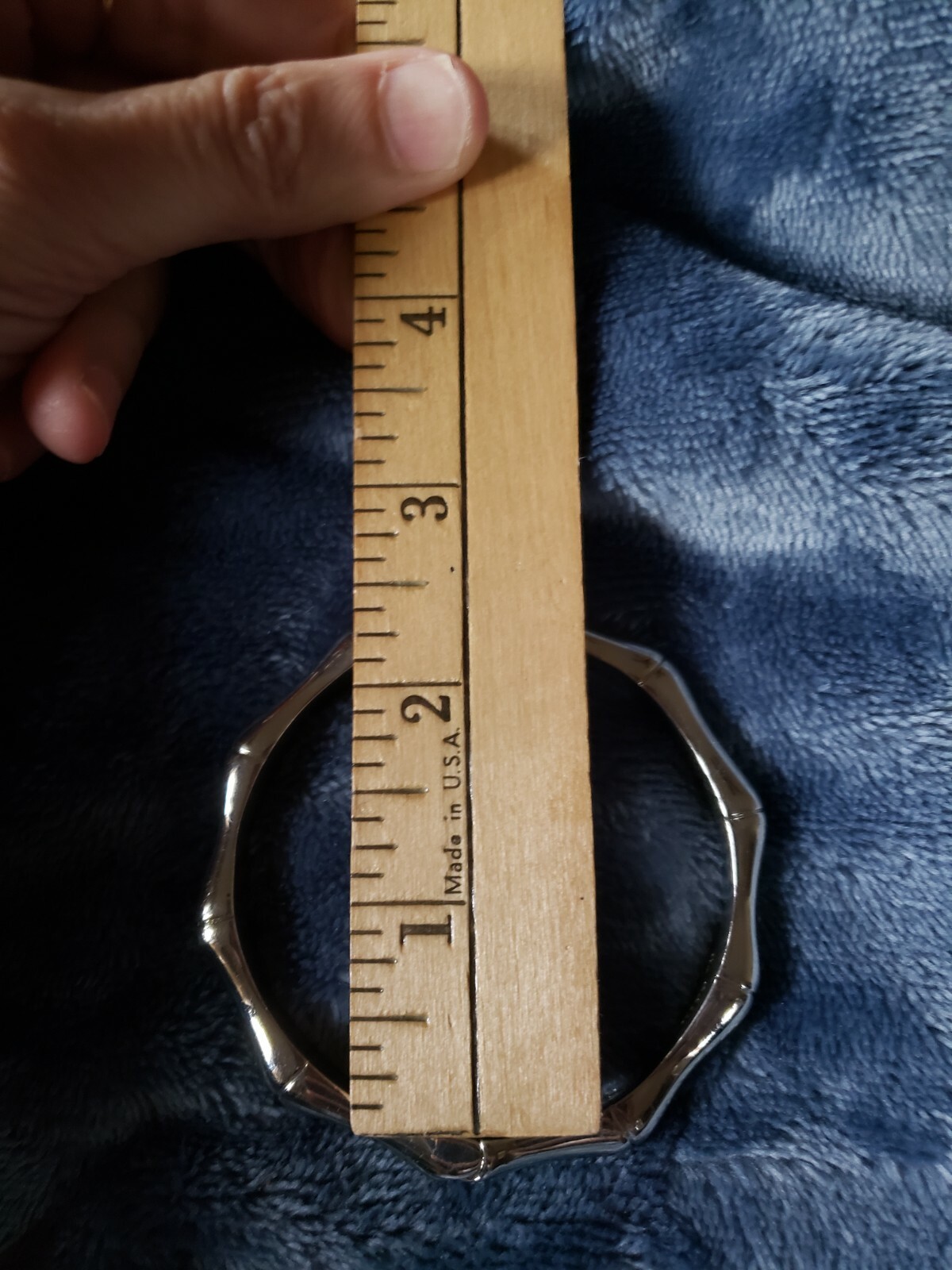 Rustic Cuff Silvertone Bracelet Silver Bangle Fas… - image 8