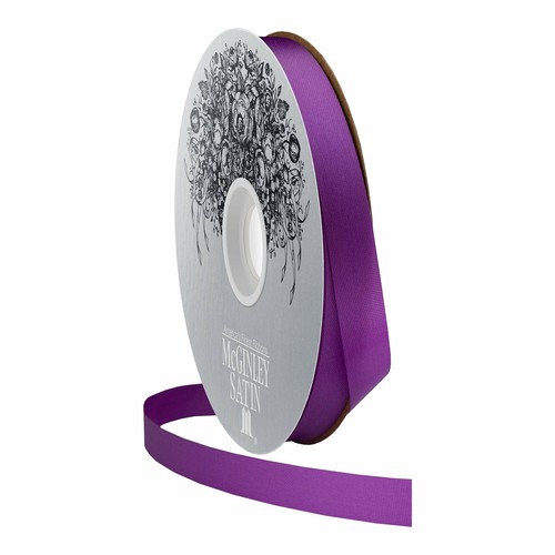 Acetate Satin Ribbon - Purple - 9/16 Inch X 100 Yards #3 Floral Ribbon - Picture 2 of 2