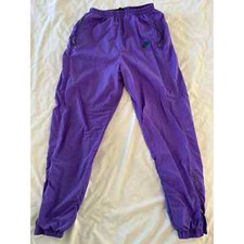 Vintage 80s Nike Purple and Green Windbreaker Track Pants Women Medium RN 56323