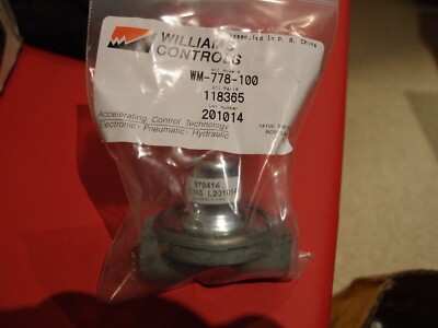 Williams Controls WM-778-100 Pressure Protection Valve 118365 FREE 