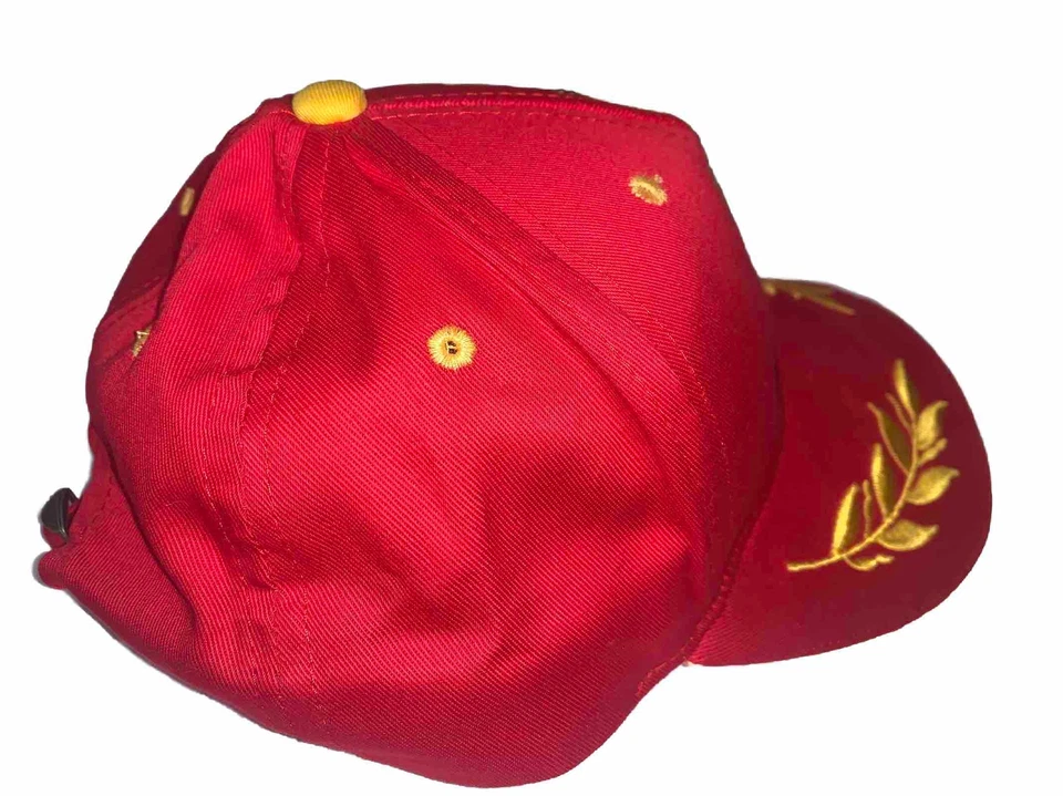 Chapéu/logotipo bordado Ferrari vintage com alça ajustada vermelho tamanho 54cm 100% berço - Imagem 4 de 4