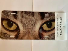 Made in the USA! Cat Eyes premium license plate.