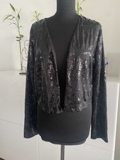 Bnwt Kookai Size 3/10 Black Sequence Jacket-rrp £59