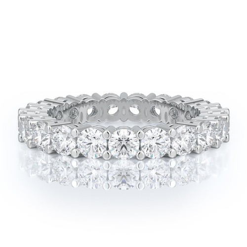 3.00 Ct Eternity Band Lab Grown Diamond Wedding Ring Diamond 14K White Gold