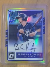 2017 Donruss Optic Brendan Rodgers Rated Rookie Gold Prizm Auto #4/10 Astros RC